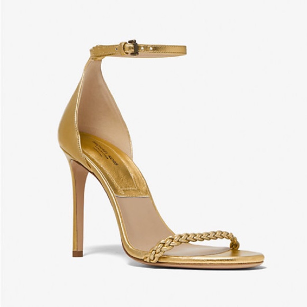 Michael Kors Collection NWOT Joslyn Metallic Leather Sandal